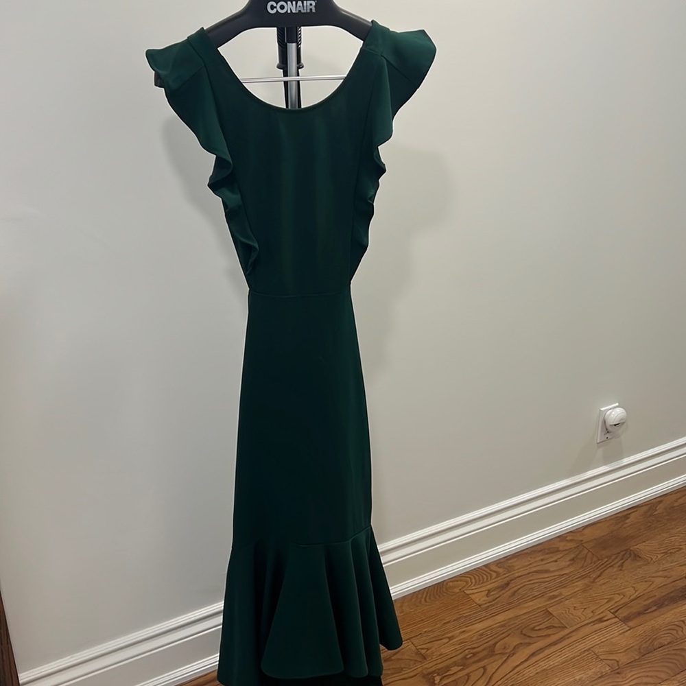 Petal & Pup Yvonne Hi Lo Midi Dress - Emerald